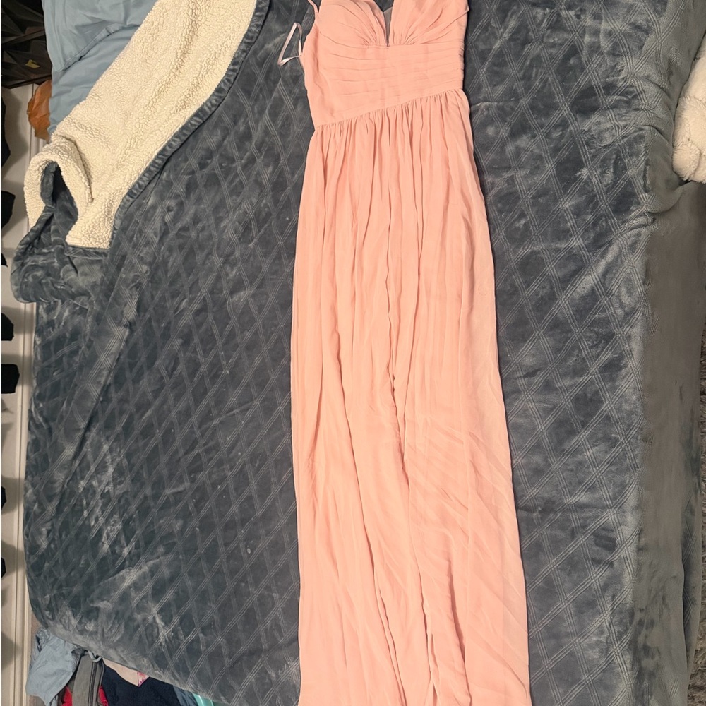 Simplicity Blush Pink Strapless Prom Dress